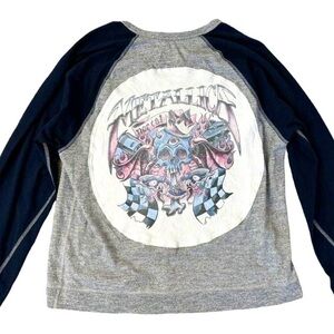 rag & bone Black and Gray Long Sleeve Tee